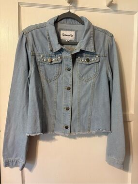 Between Us faux pearl & rhinestone jacket